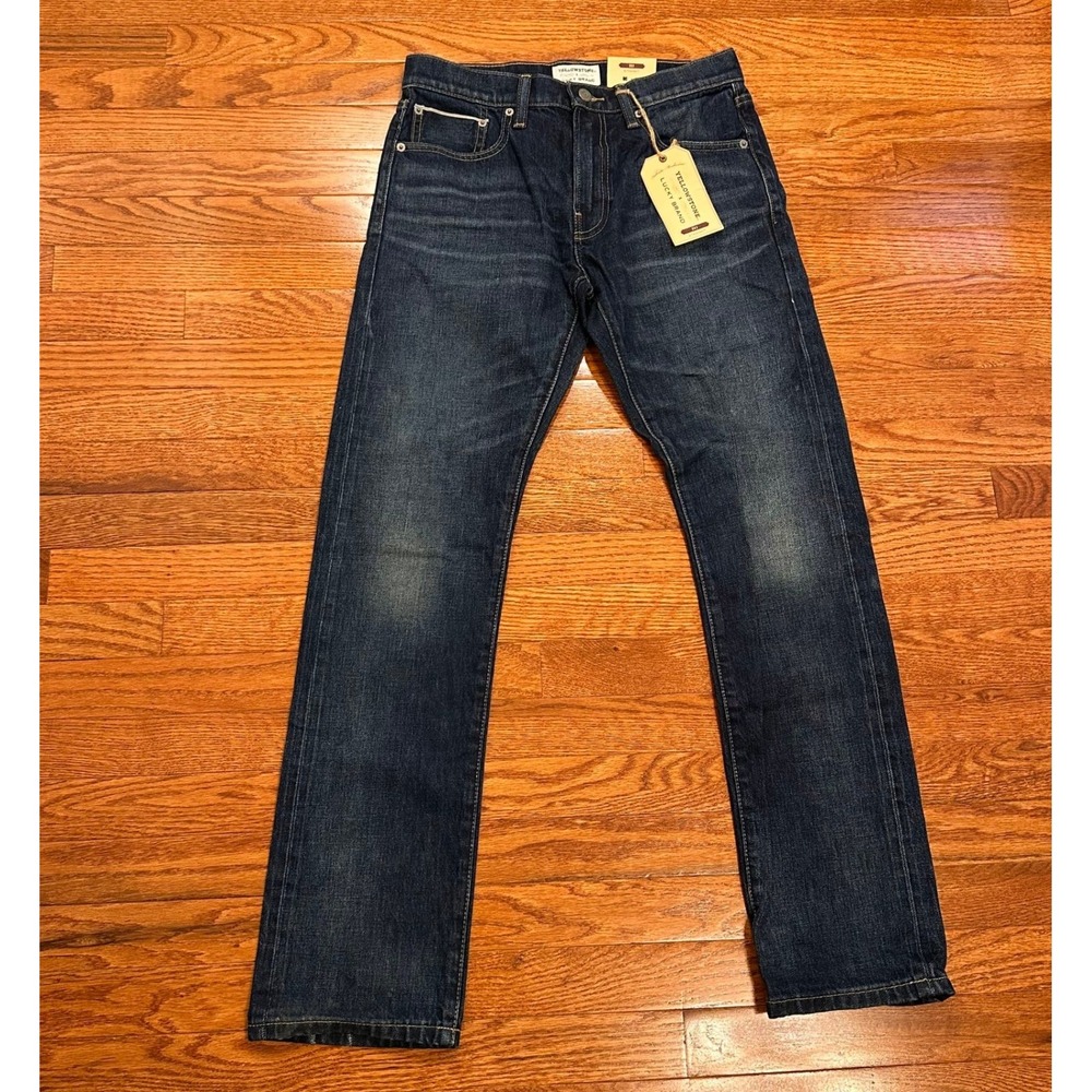 New Lucky‎ Brand x Yellowstone 223 Straight Leg Jeans Mens 29x32 Dark Wash Fade